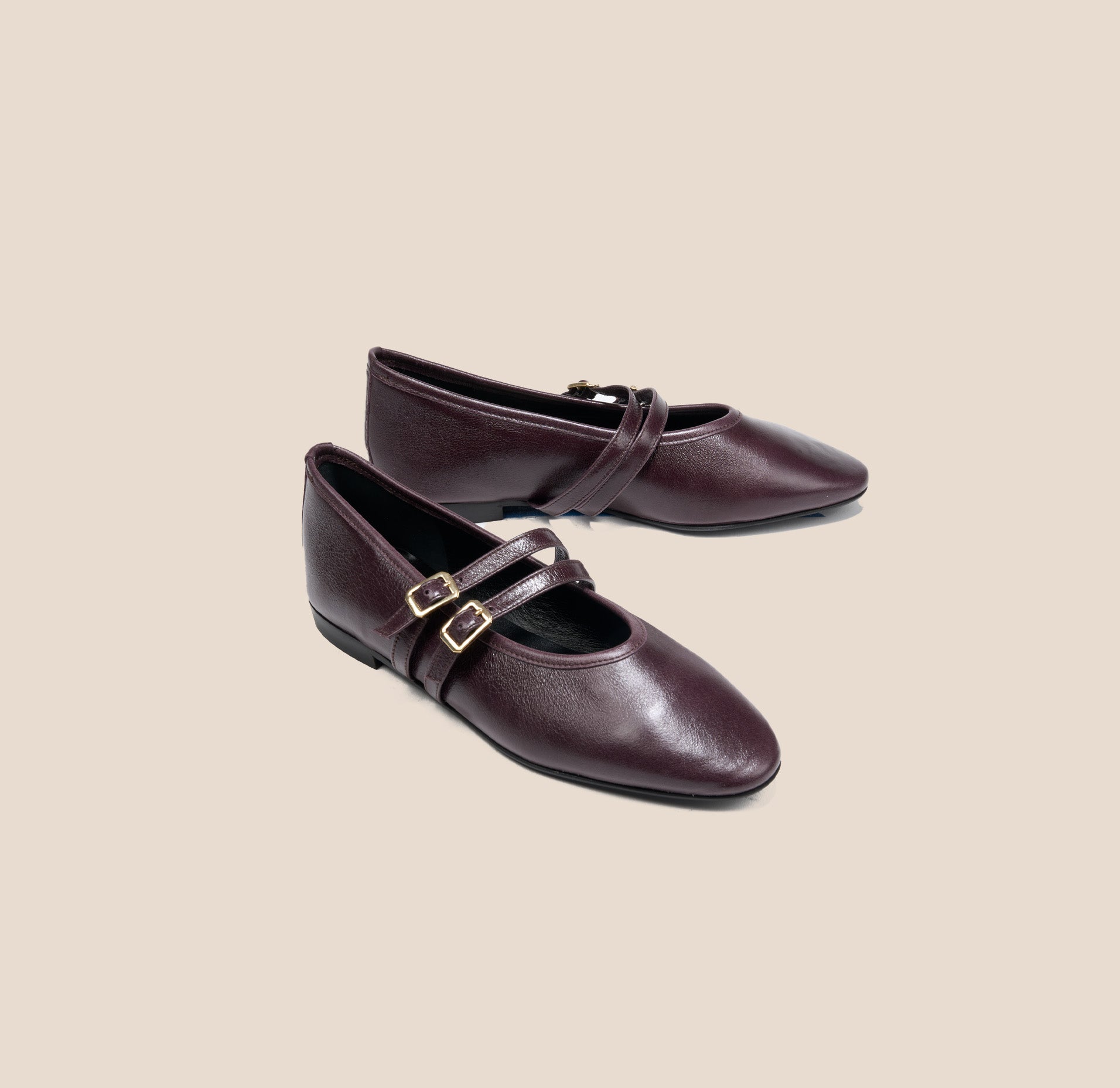 Cori 2 Buckle Wine Mist | A. Soliani