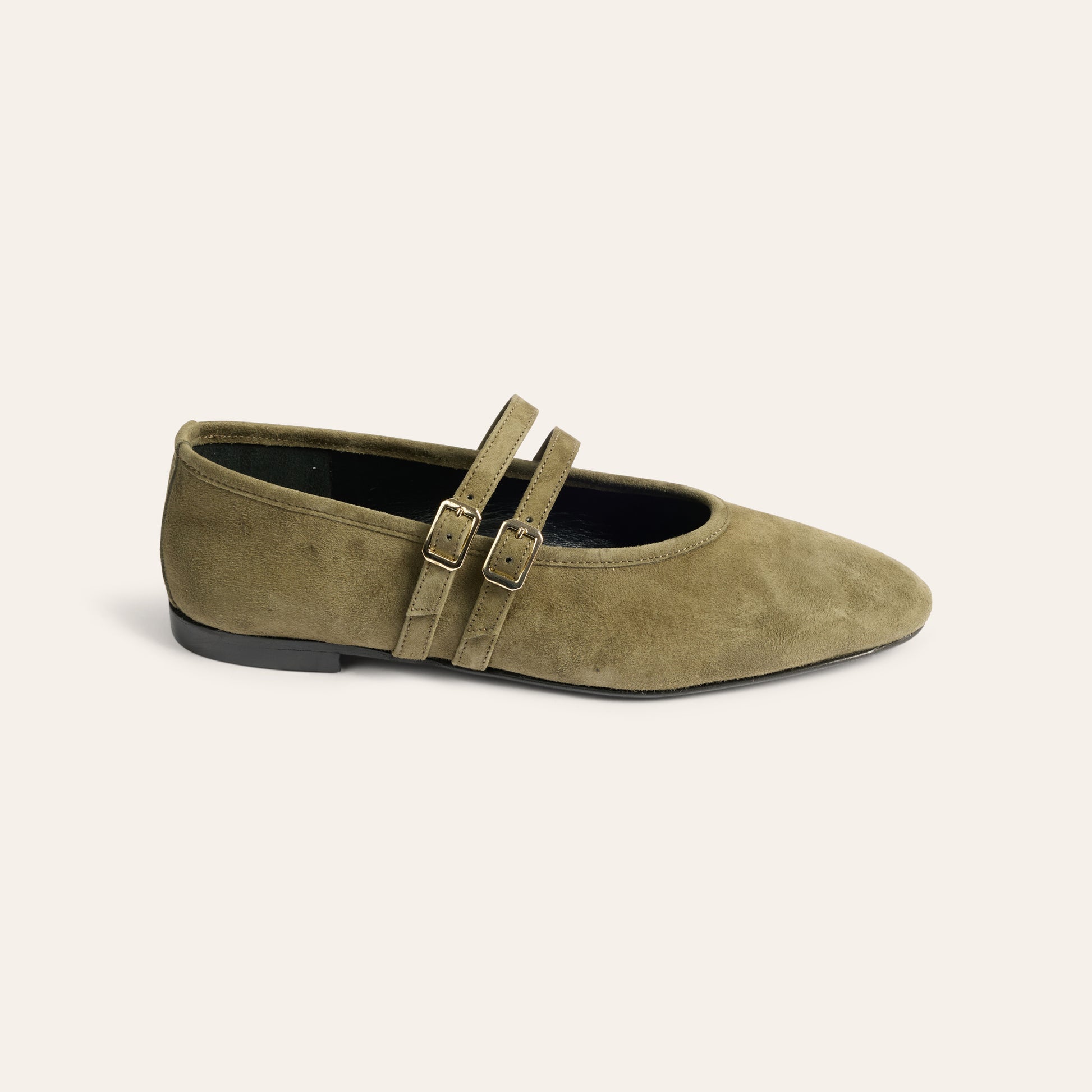Cori 2 Buckle - Army Green Suede