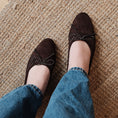 Load image into Gallery viewer, Como - Perforated Chocolate Suede
