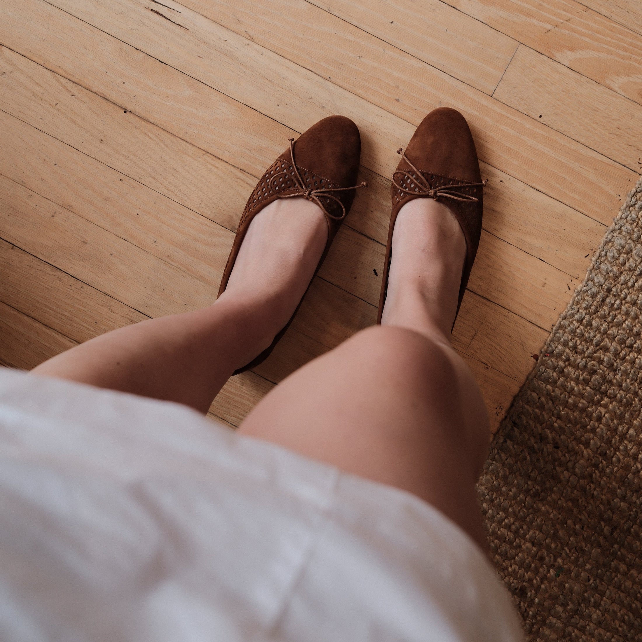 Como - Perforated Amaretto Suede