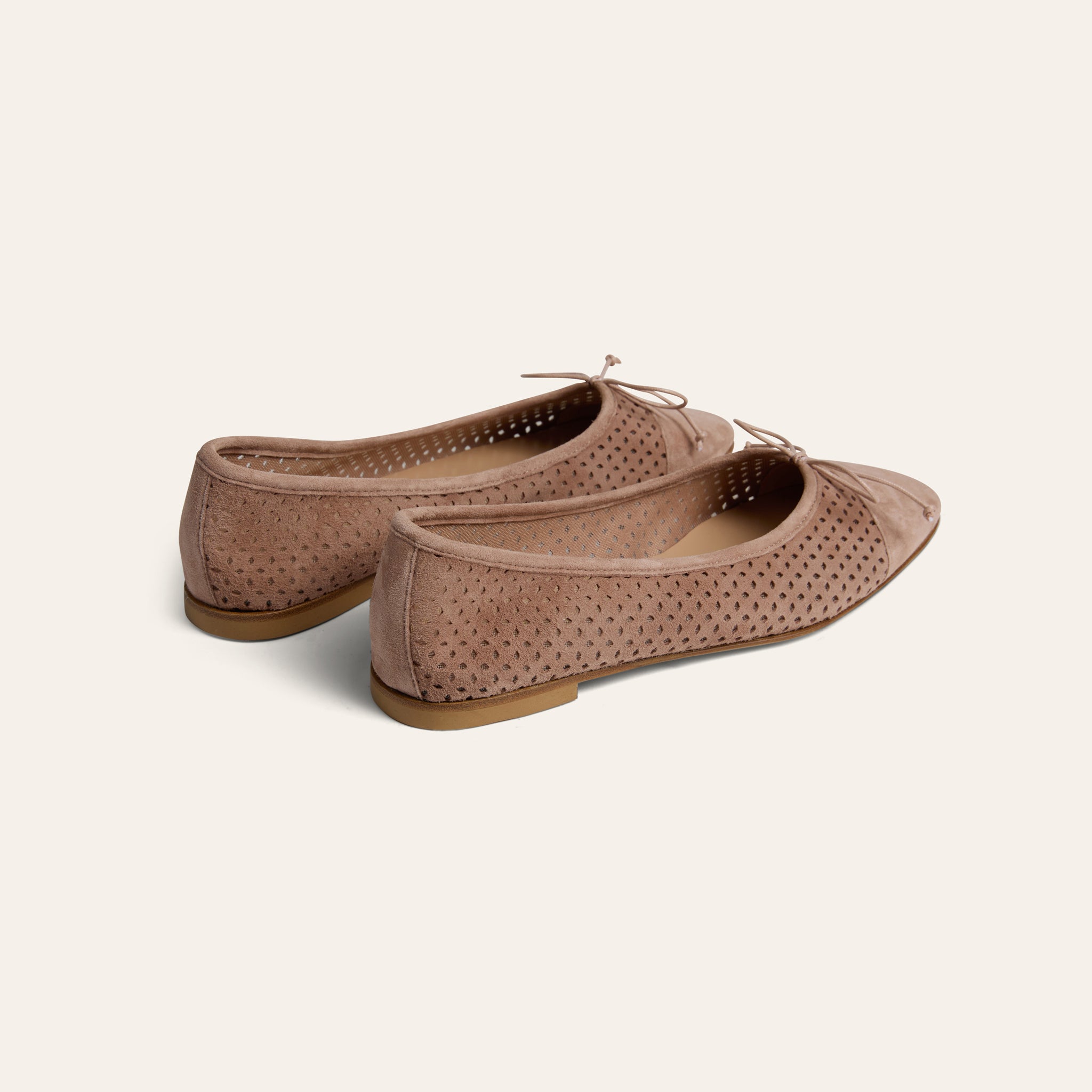 Como - Perforated Rose Wind Suede