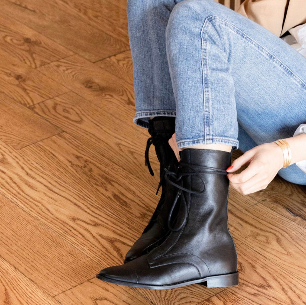 Milano - Black Leather 38.5 - Italian Leather Boots Milano - Black Leather 38.5 - Italian Leather Boots