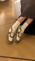 Load image into Gallery viewer, Palermo Taupe and White Leather Sneakers for Women

