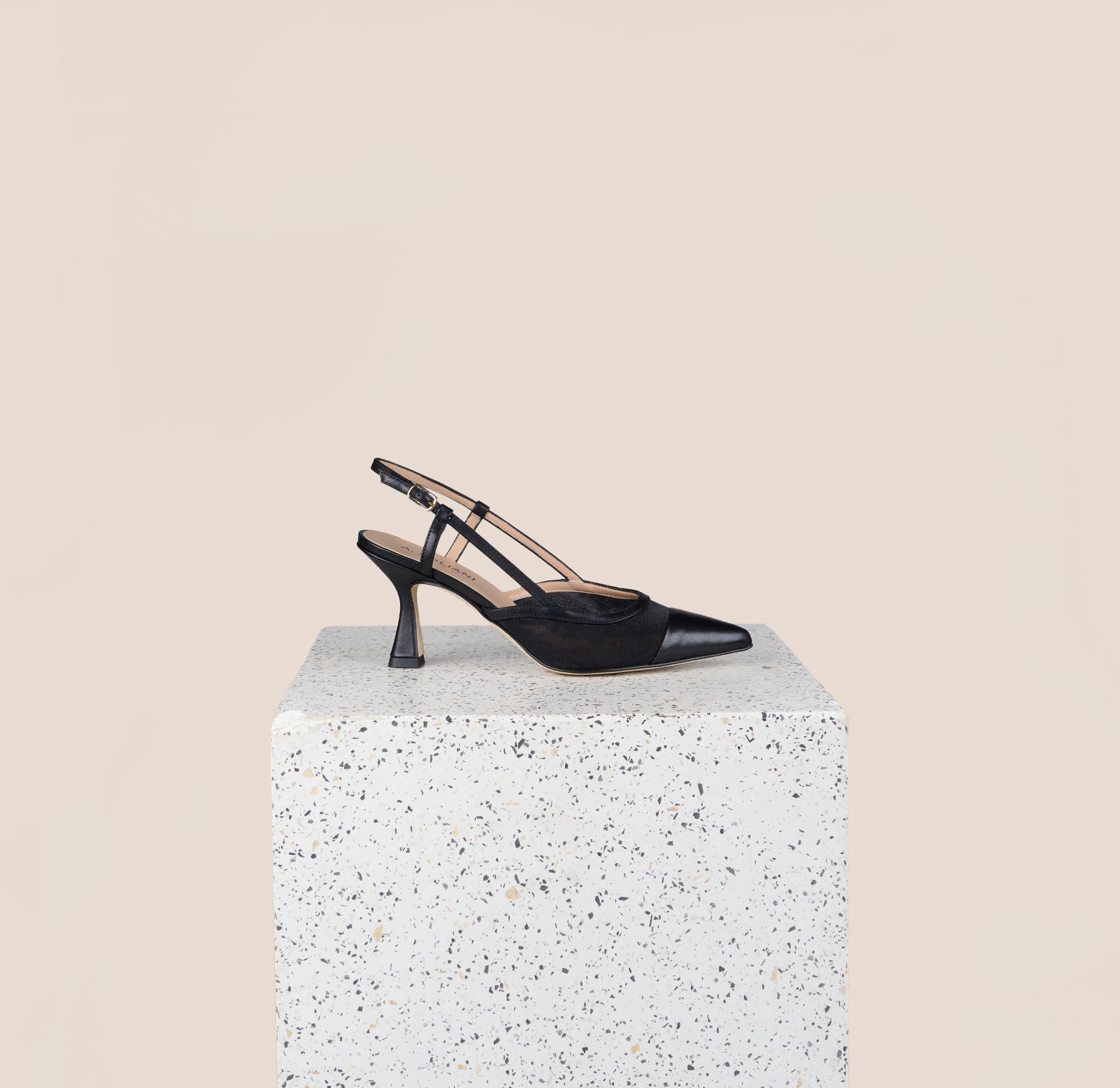 Emma - Black Mesh /Leather