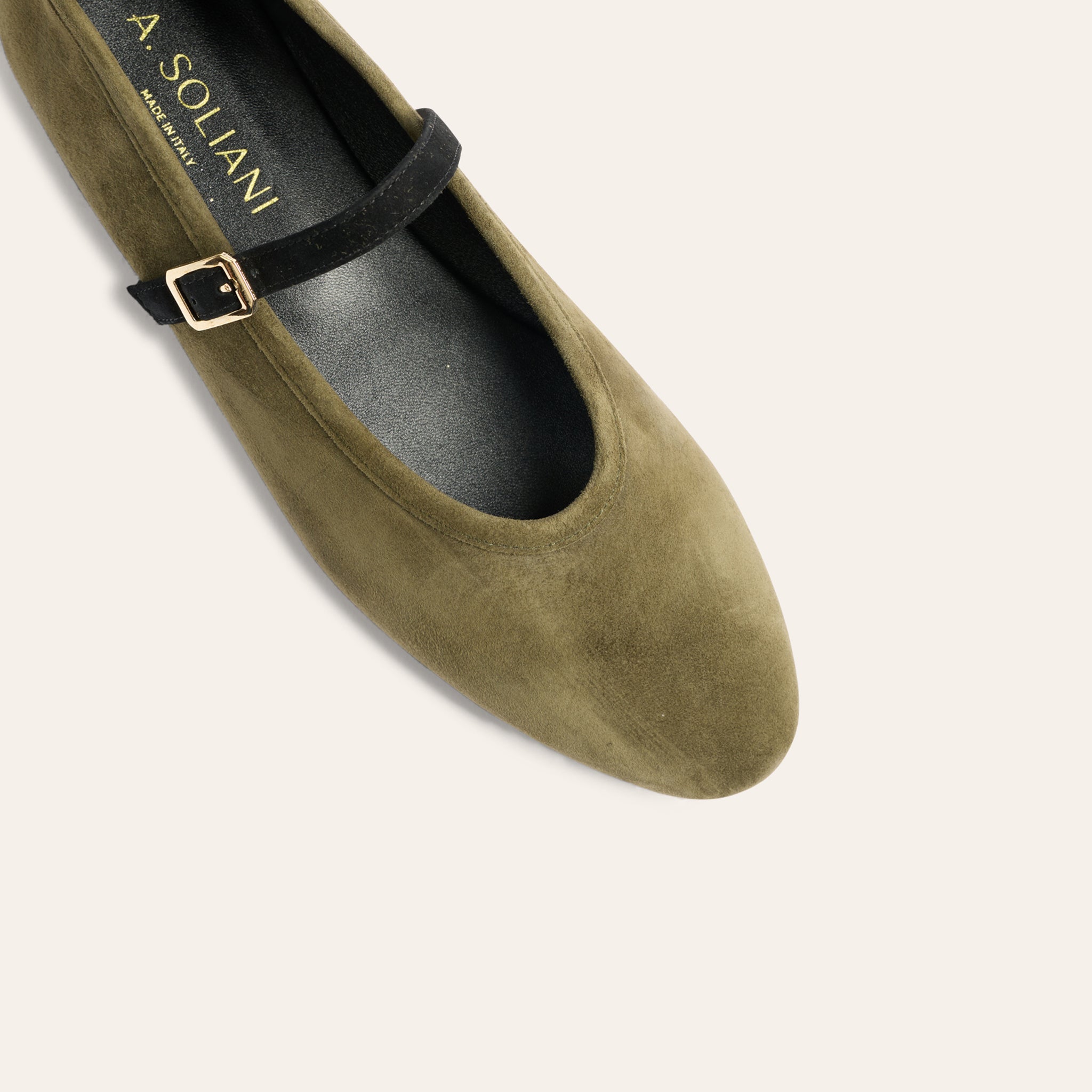 Cori - Army Green Suede