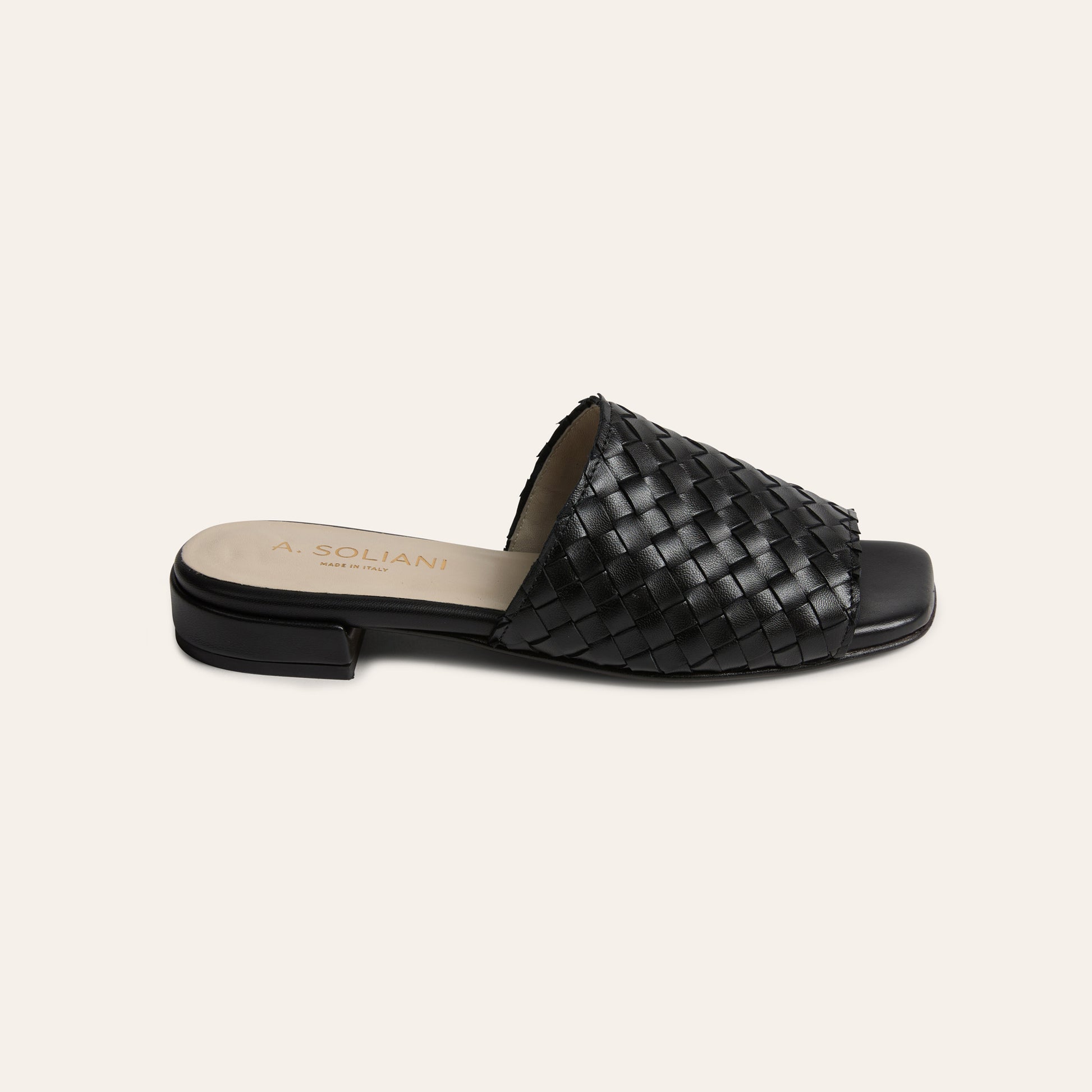 Fiore - Woven Leather Black