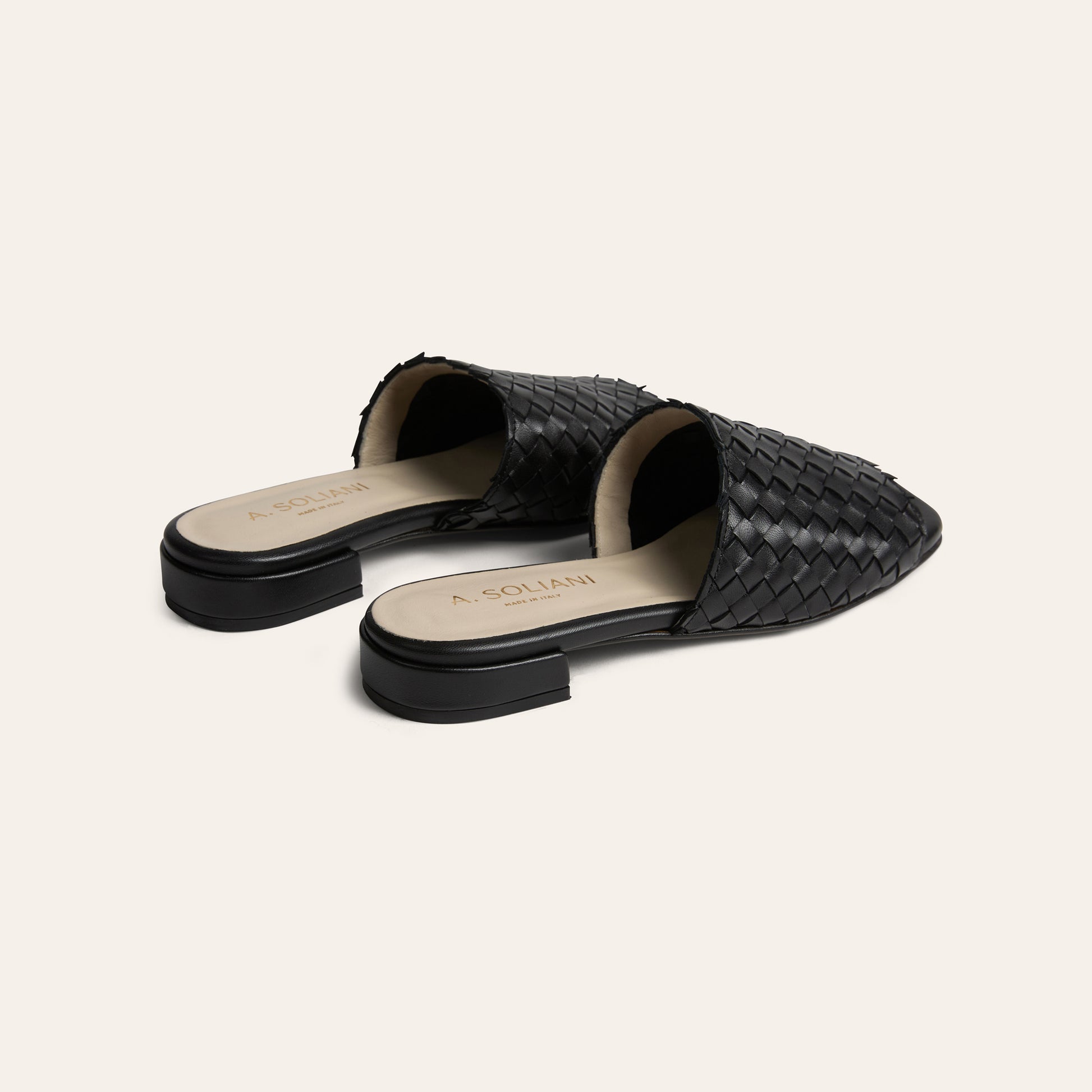 Fiore - Woven Leather Black