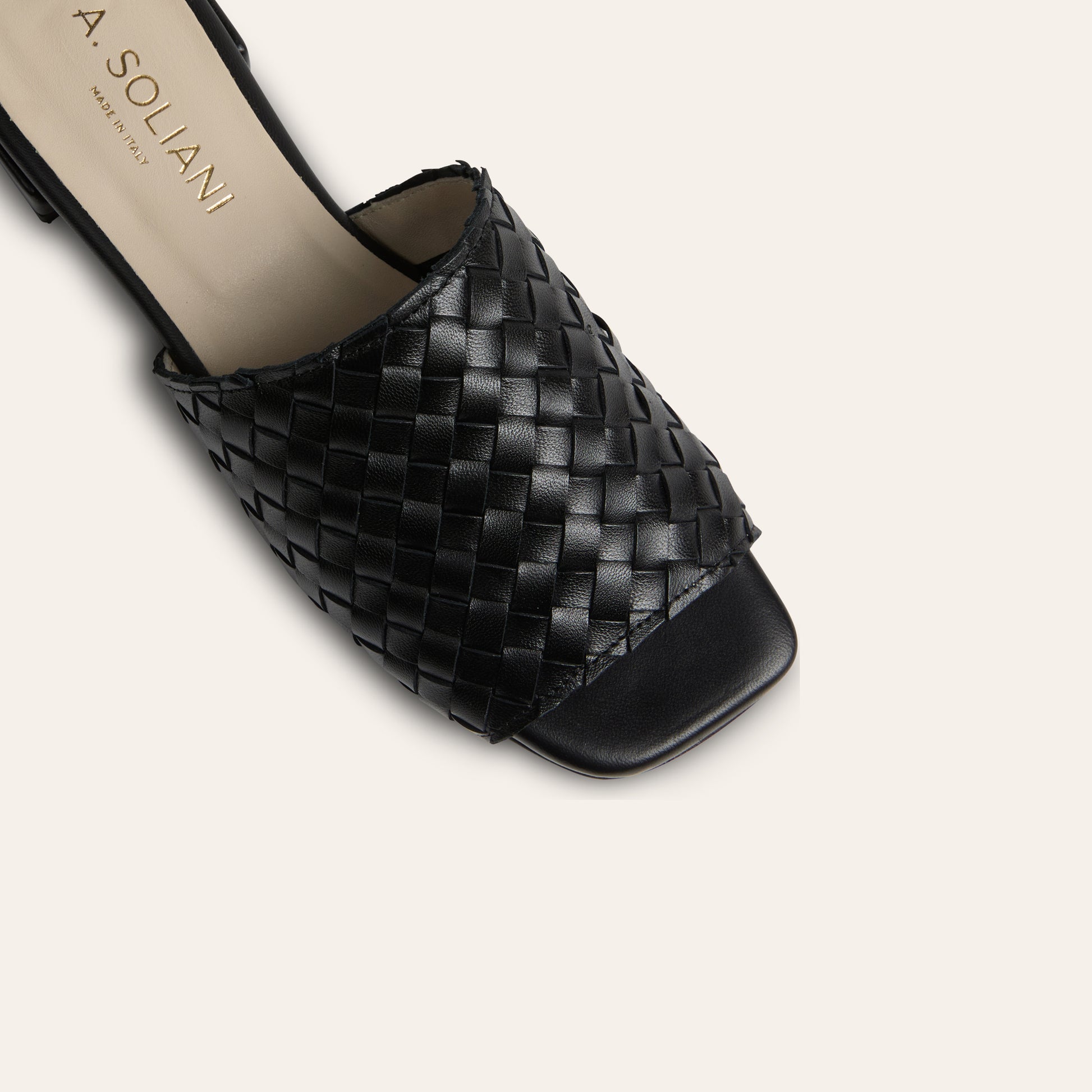 Fiore - Woven Leather Black