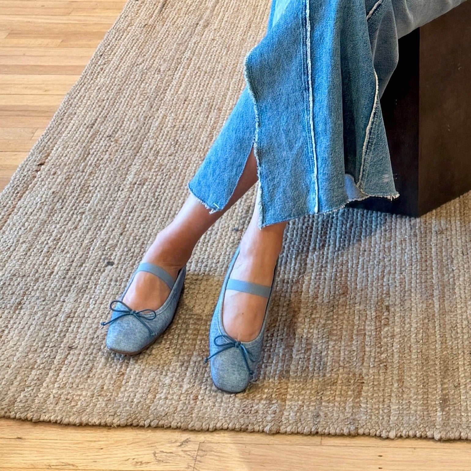 flats salento strap denim