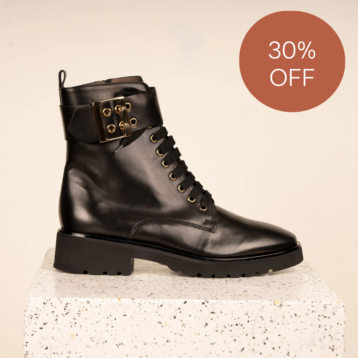 Asti Sport - Black Leather with Buckle SAMPLE SALE - FINAL SALE