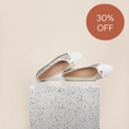 Load image into Gallery viewer, Como - Dotted Gold/White Pebble SAMPLE SALE - FINAL SALE
