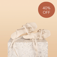 Load image into Gallery viewer, Doria - Ivory Nappa Sandals SAMPLE SALE - FINAL SALE
