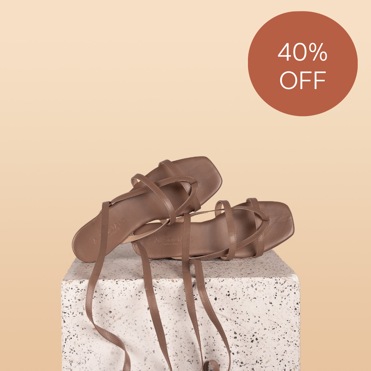 Doria - Taupe Nappa Sandals SAMPLE SALE - FINAL SALE