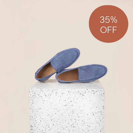 Lisa Sneaker Loafer - Light Blue Suede SAMPLE SALE - FINAL SALE