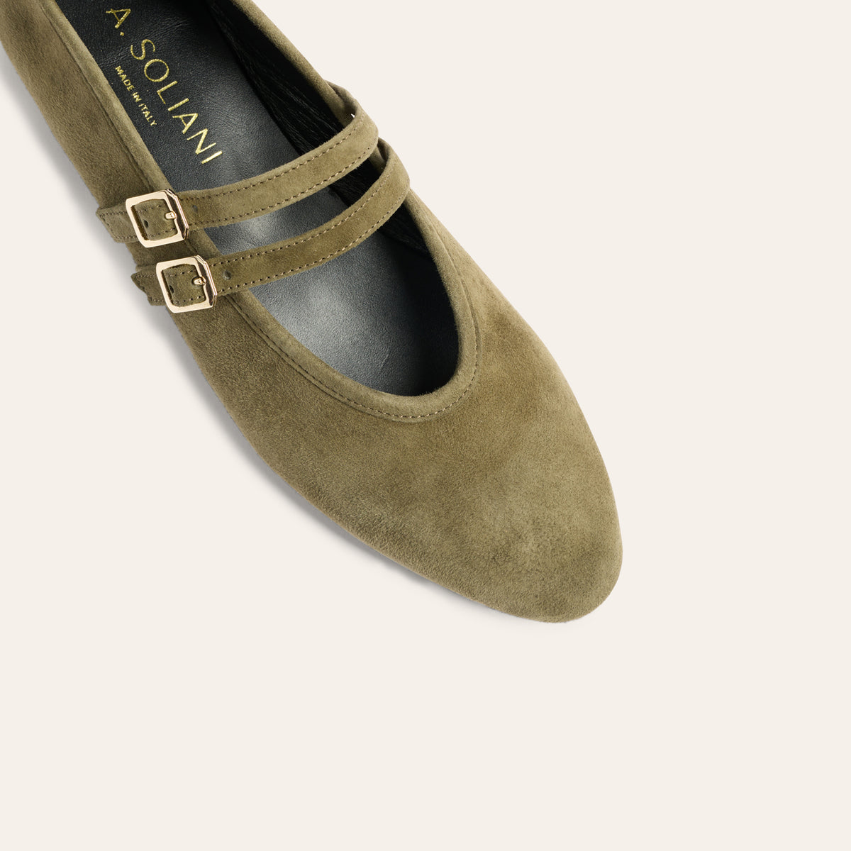 Cori 2 Buckle - Army Green Suede