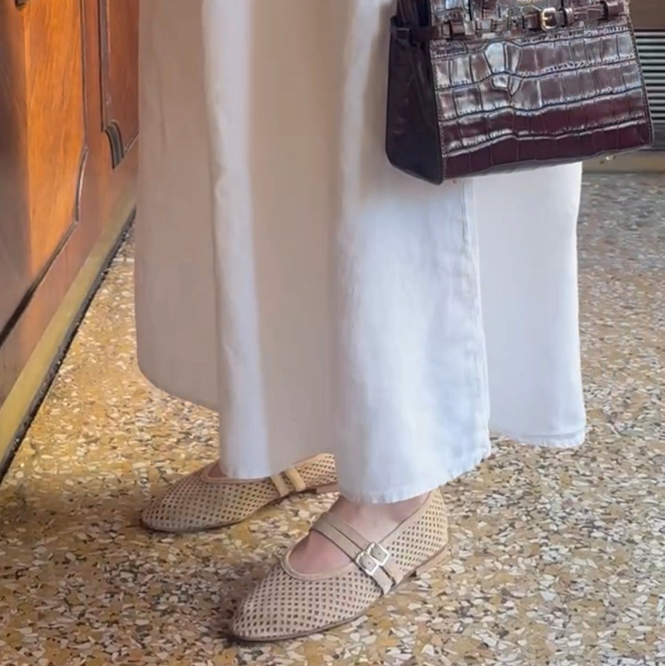 Cori 2 Buckle - Perforated Sand Suede