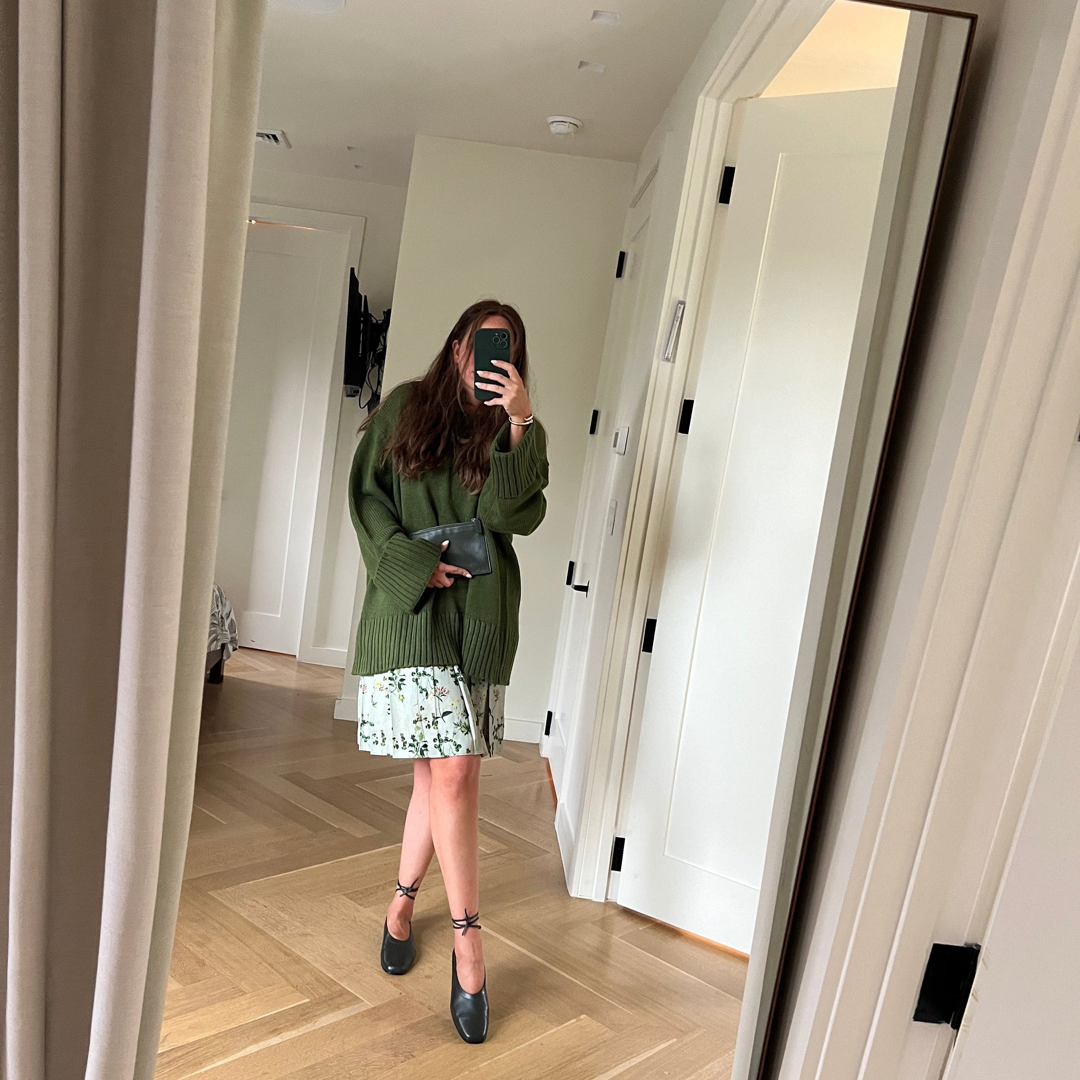 Imola - Olive leather (Removable Ties) SAMPLE SALE-FINAL SALE