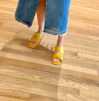 Lido - Mustard Nappa Sandals SAMPLE SALE - FINAL SALE