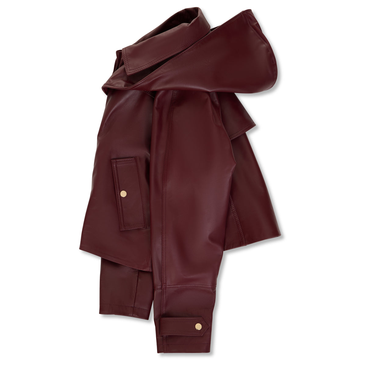 Aura Leather Jacket - Bordeaux