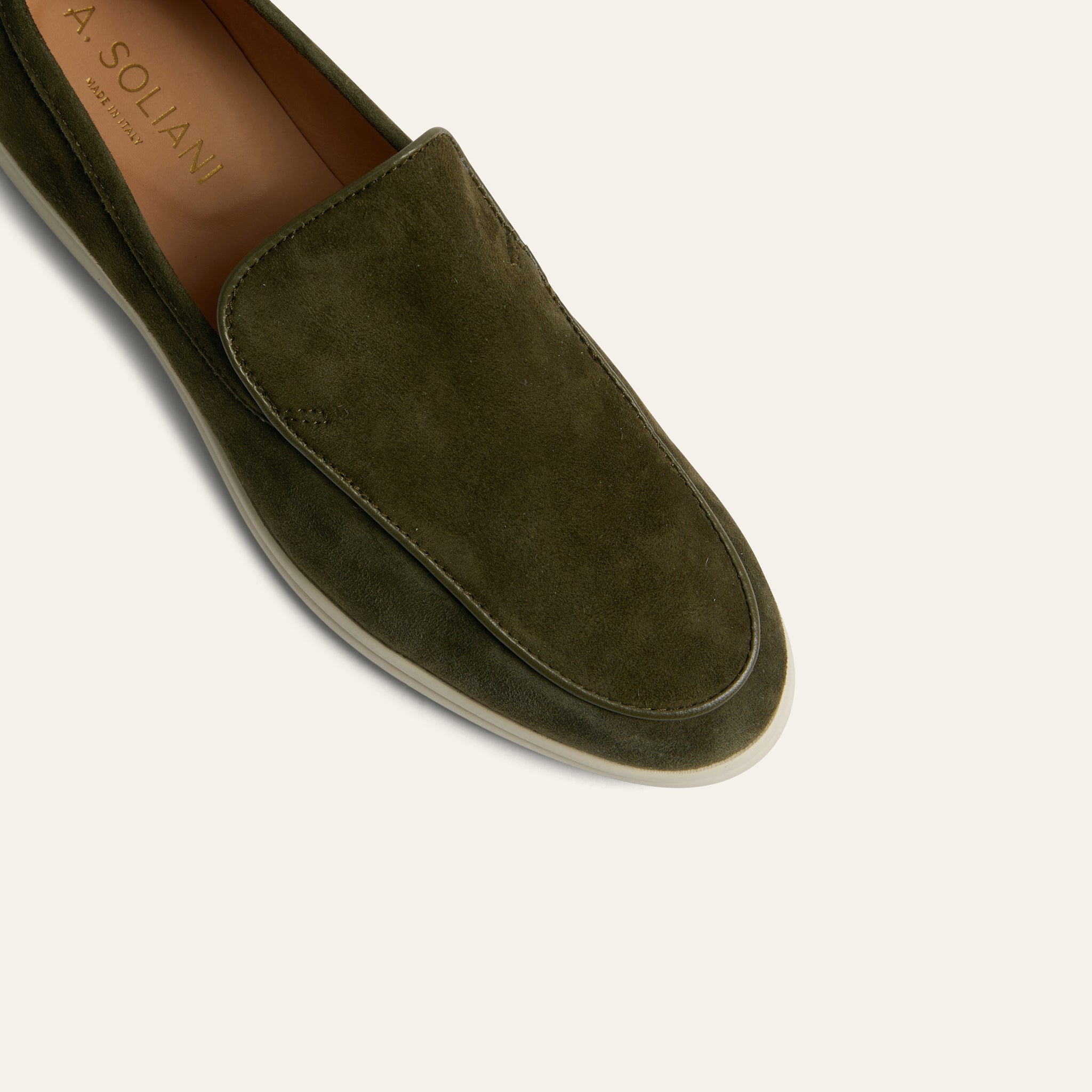 Lisa Sneaker Loafer - Army Green Suede – A. Soliani