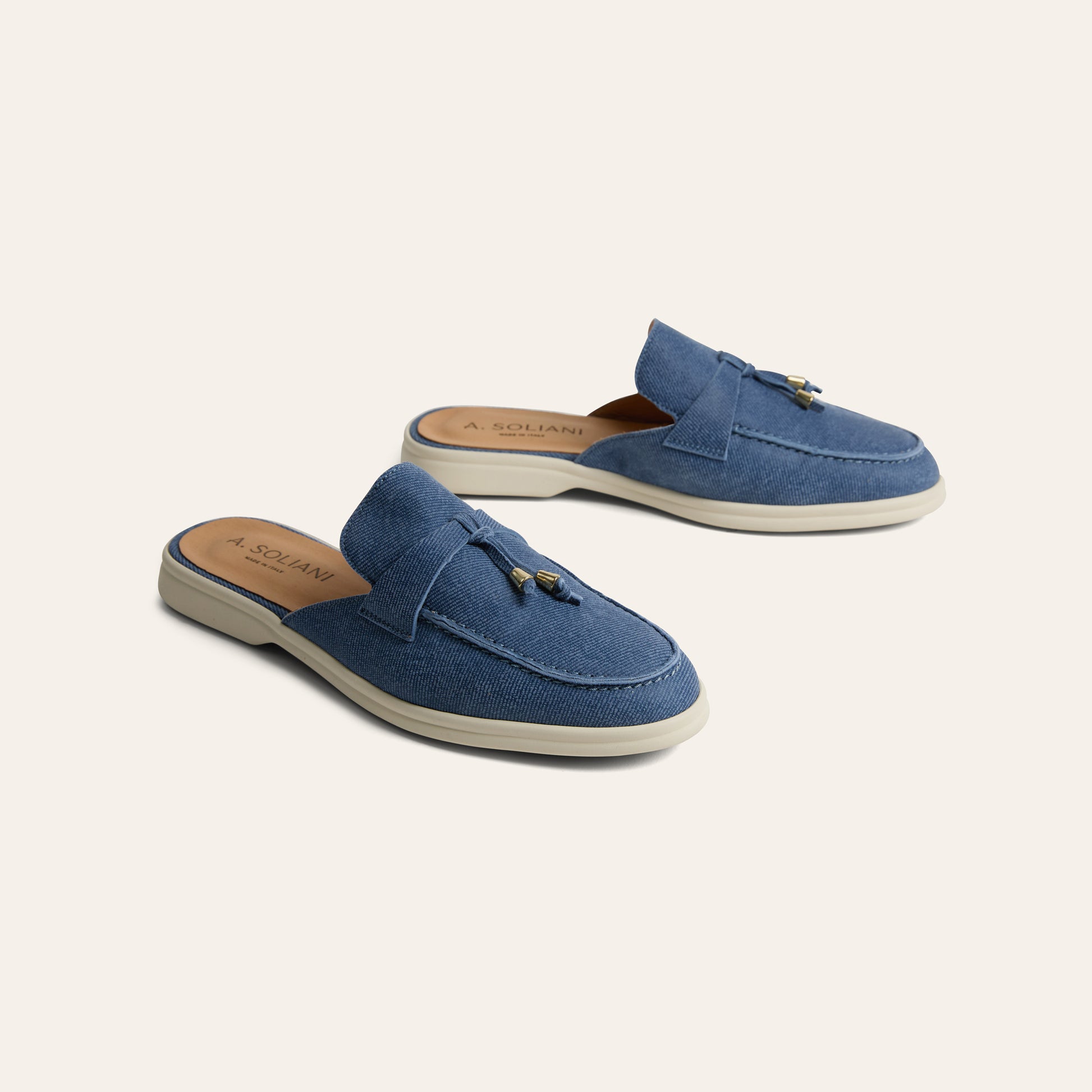 Lisa Slide Sneaker Tassels - Dark Denim Suede
