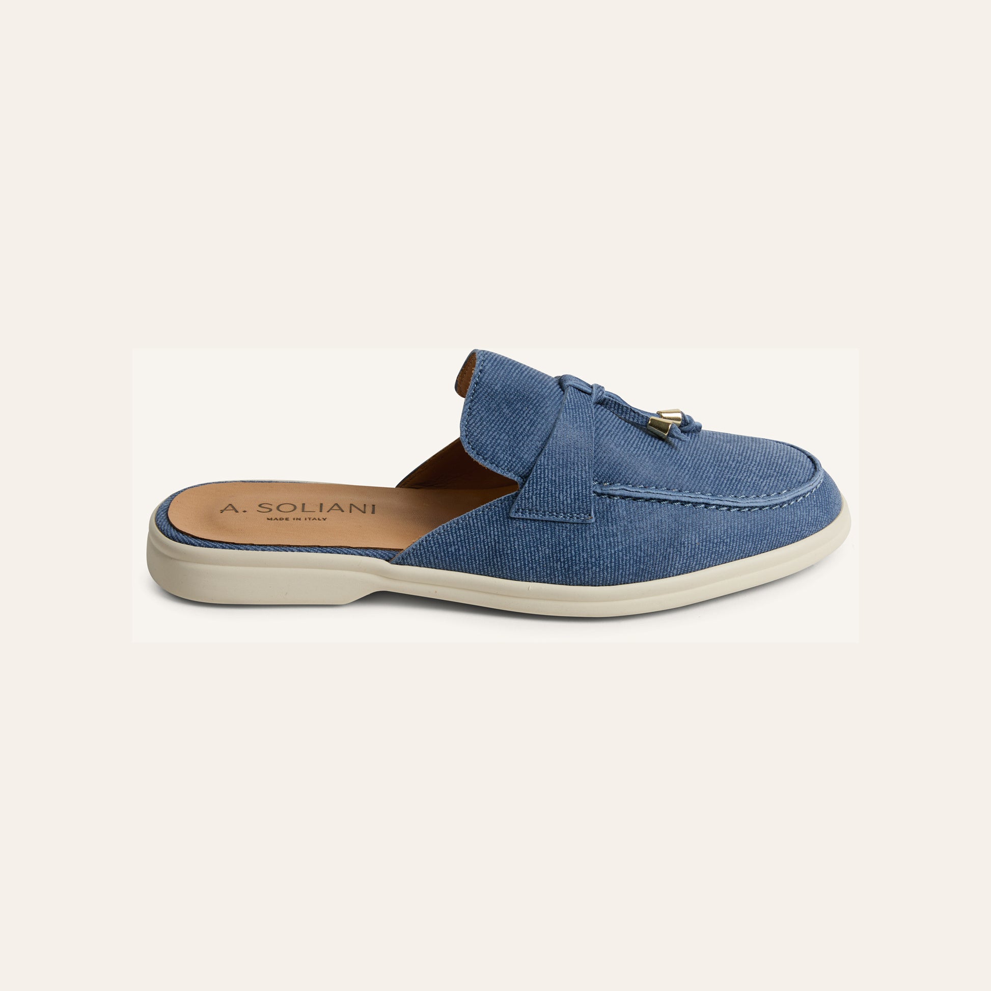 Lisa Slide Sneaker Tassels - Dark Denim Suede
