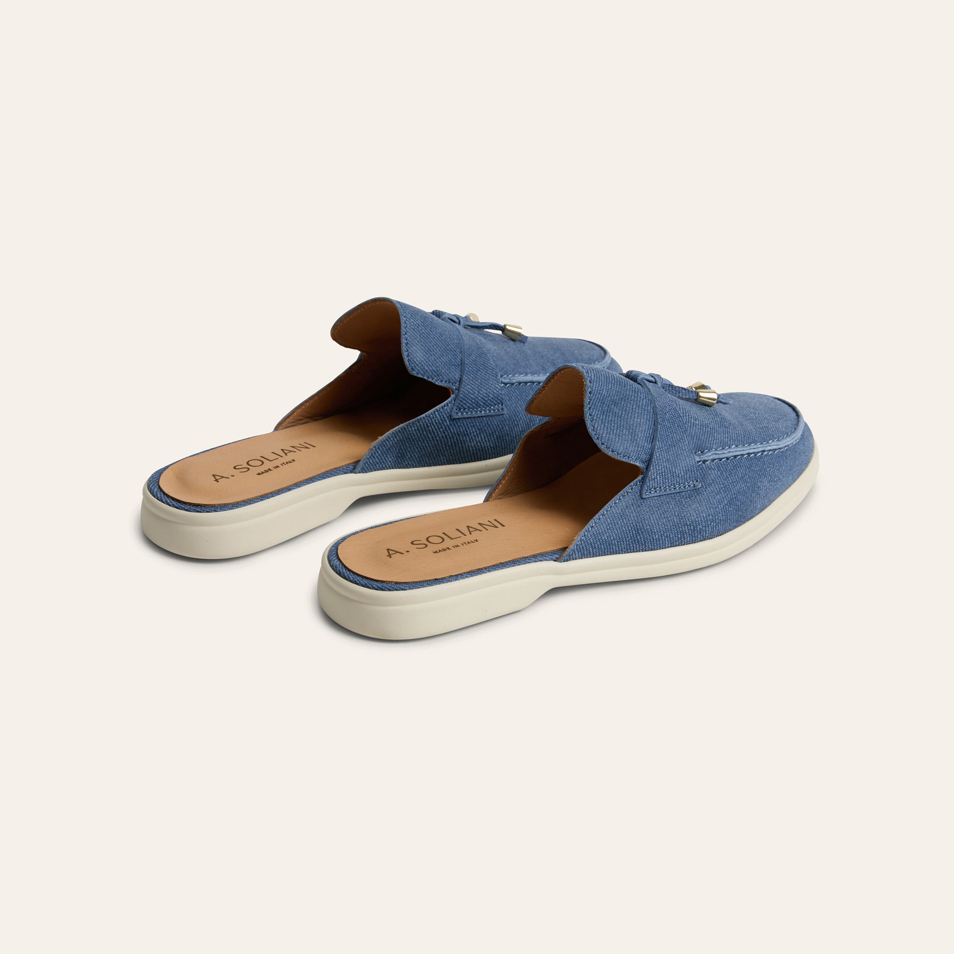 Lisa Slide Sneaker Tassels - Dark Denim Suede