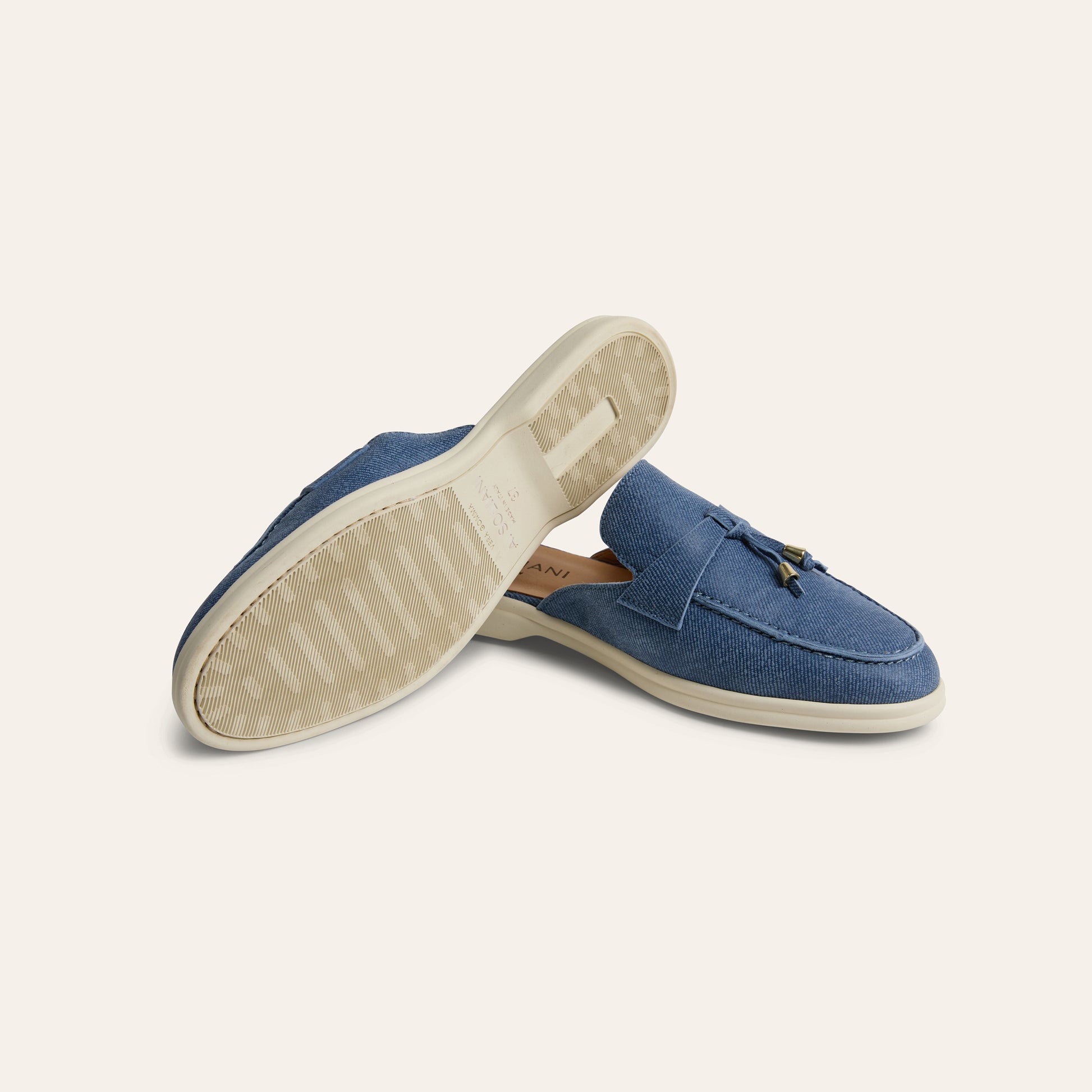 Lisa Slide Sneaker Tassels - Dark Denim Suede