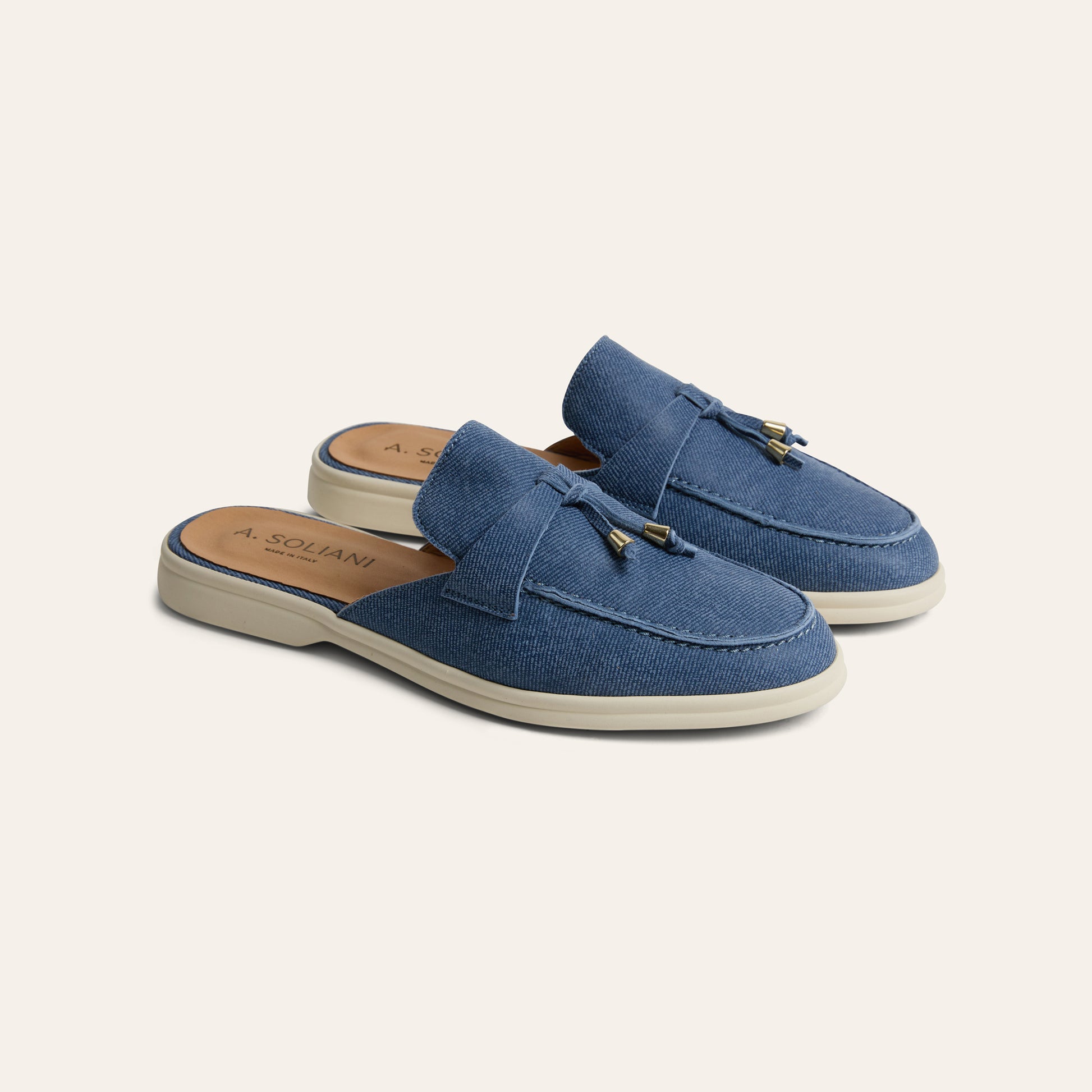 Lisa Slide Sneaker Tassels - Dark Denim Suede