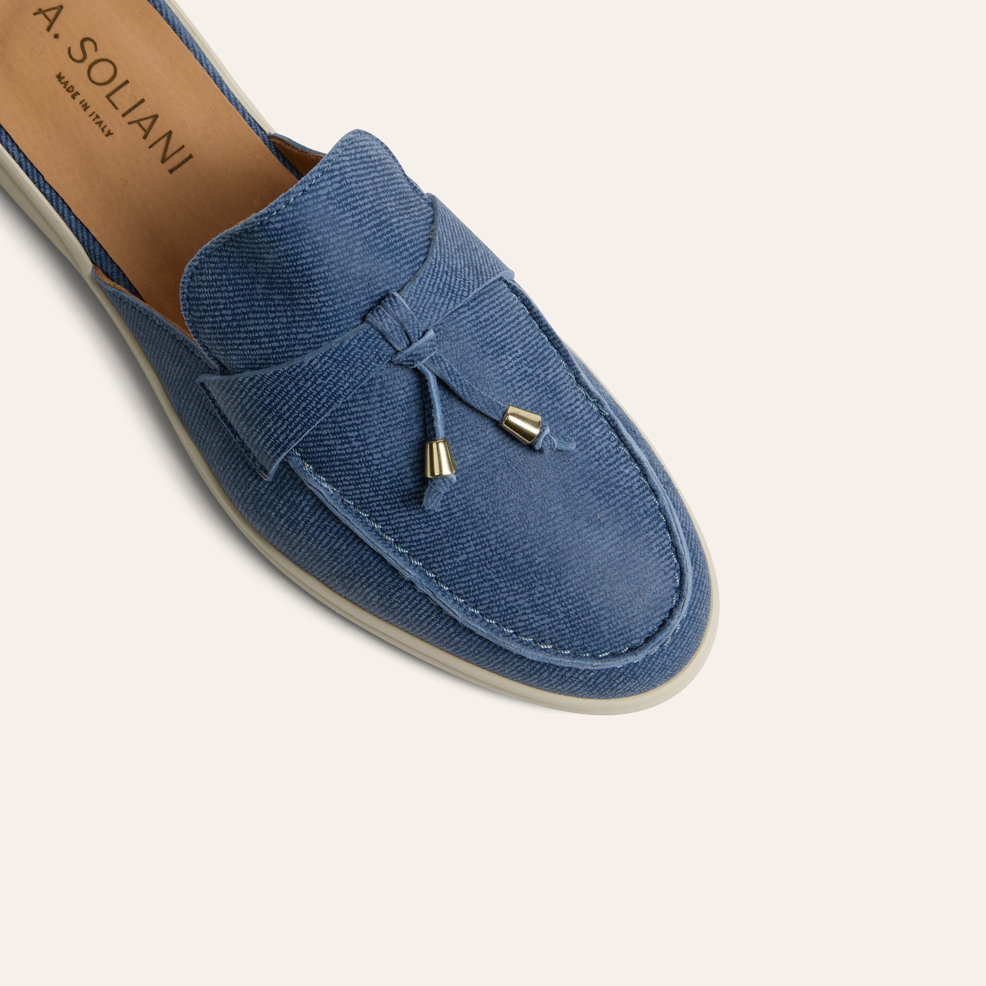 Lisa Slide Sneaker Tassels - Dark Denim Suede