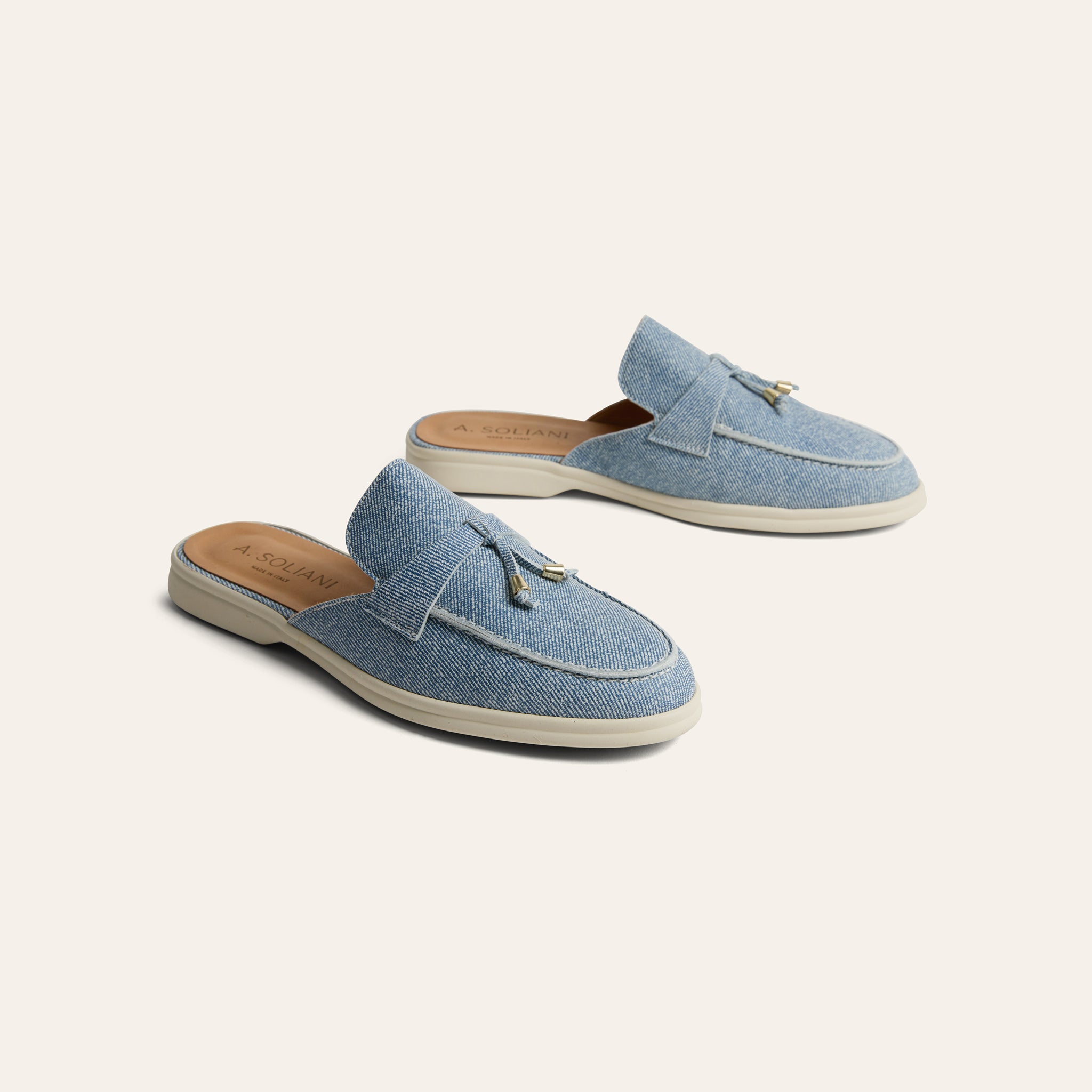 Lisa Slide Sneaker -  Light Denim Suede