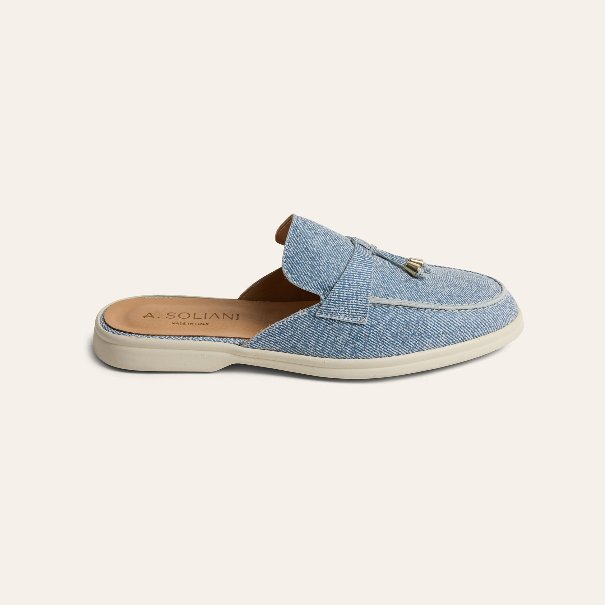 Lisa Slide Sneaker -  Light Denim Suede