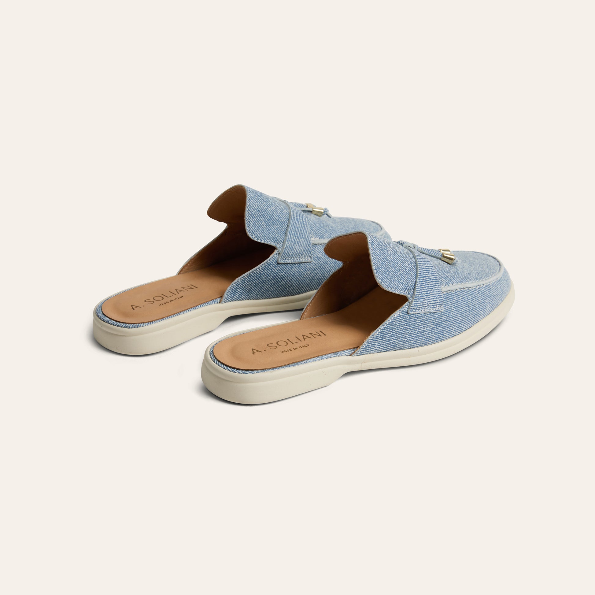 Lisa Slide Sneaker -  Light Denim Suede