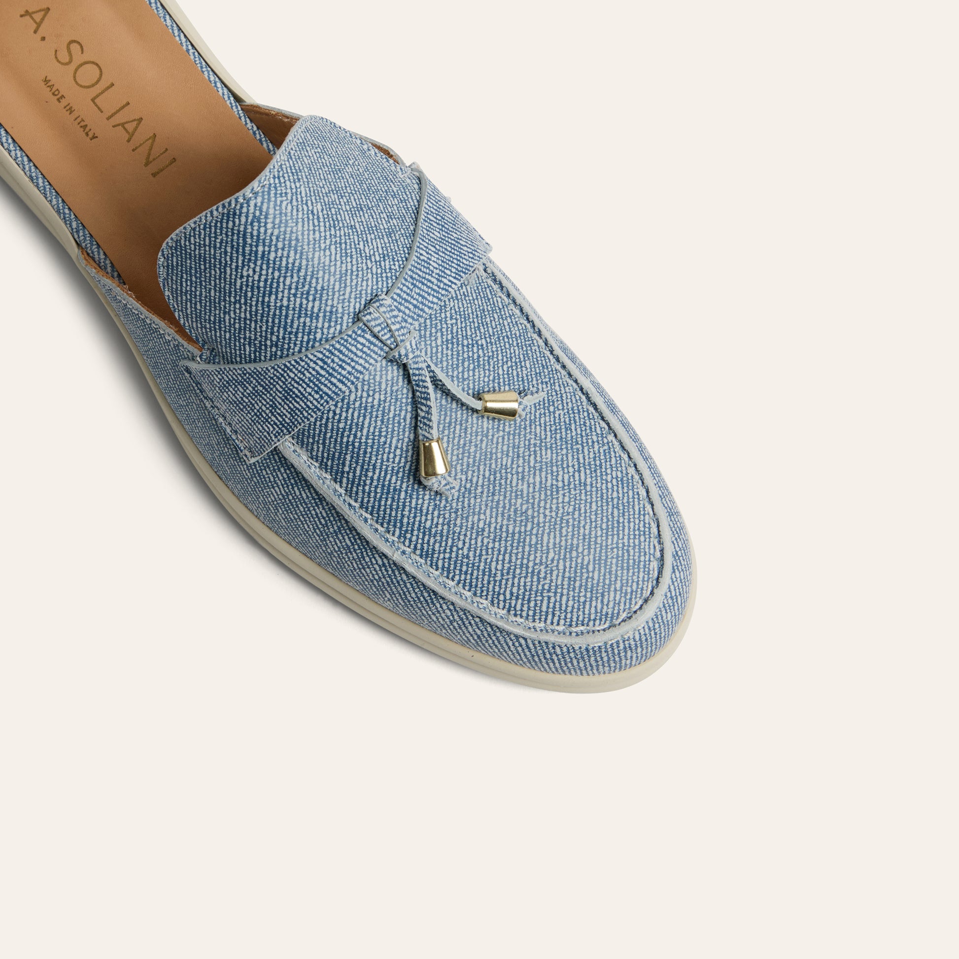 Lisa Slide Sneaker -  Light Denim Suede