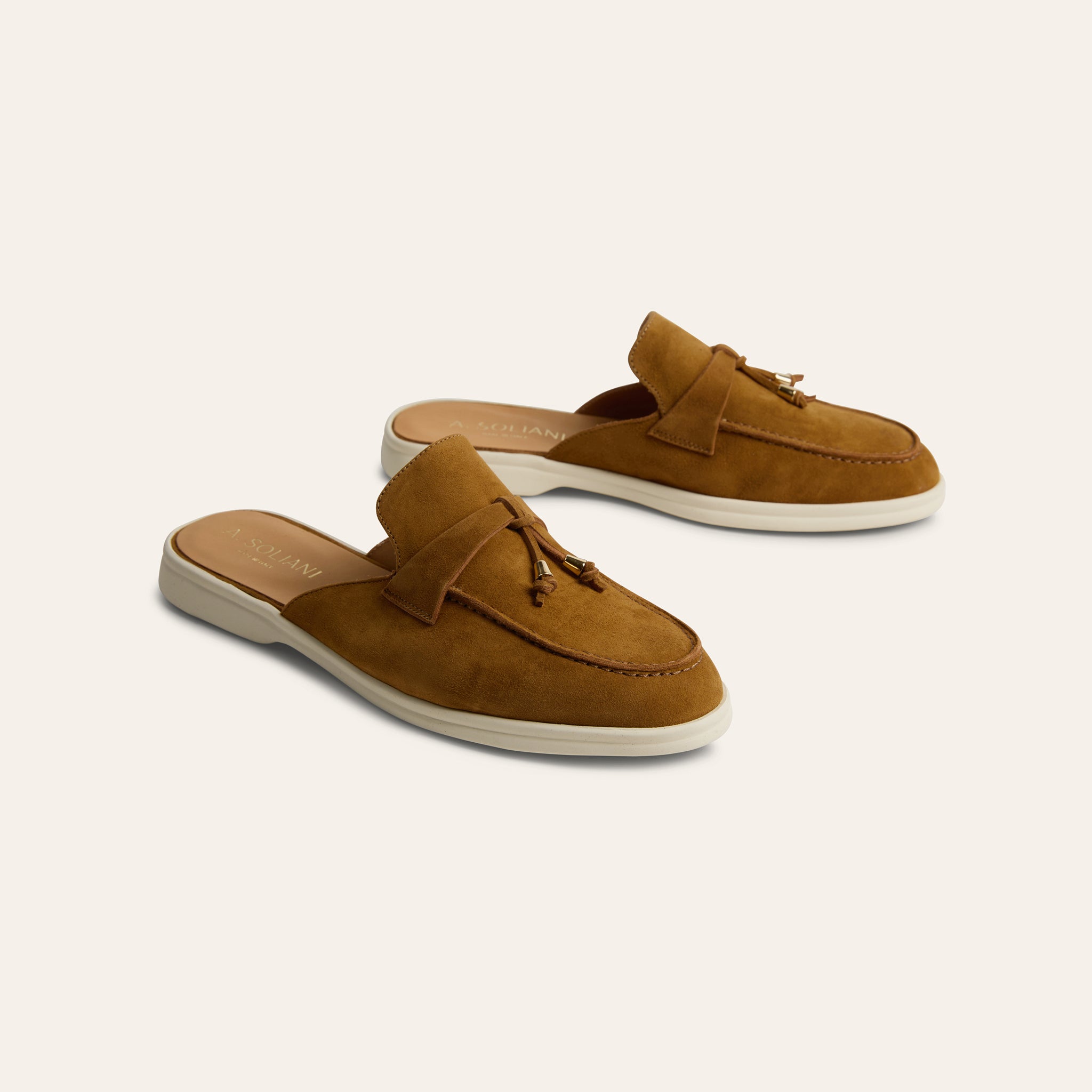 Lisa Slide Sneaker Tassels - Bronze Suede