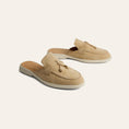 Load image into Gallery viewer, Lisa Slide Sneaker Tassels - Sand Suede
