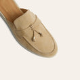 Load image into Gallery viewer, Lisa Slide Sneaker Tassels - Sand Suede