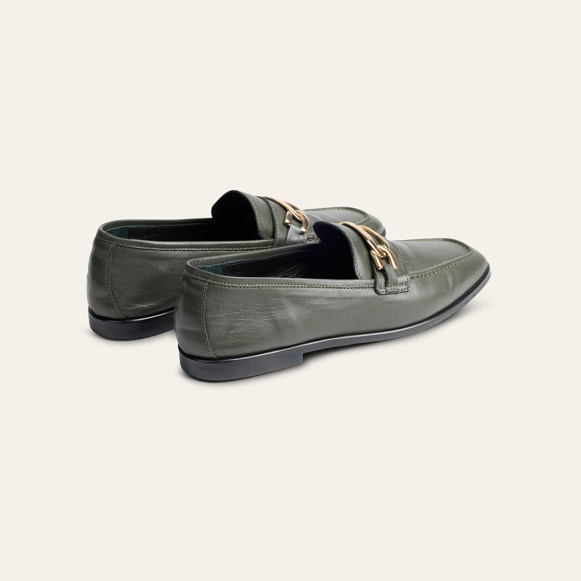 Lodi Due Chain - Olive Leather