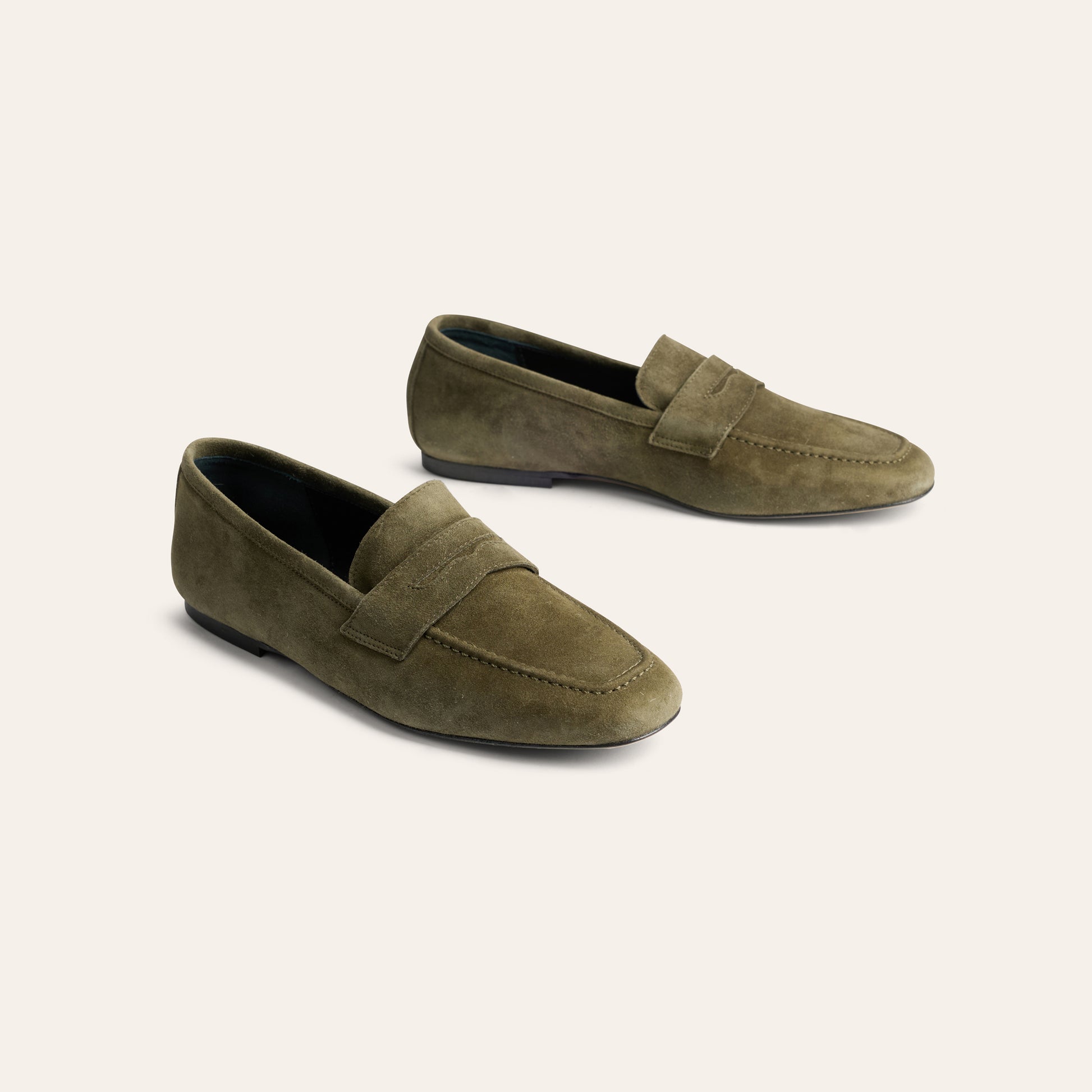 Lodi Due - Army Green Suede