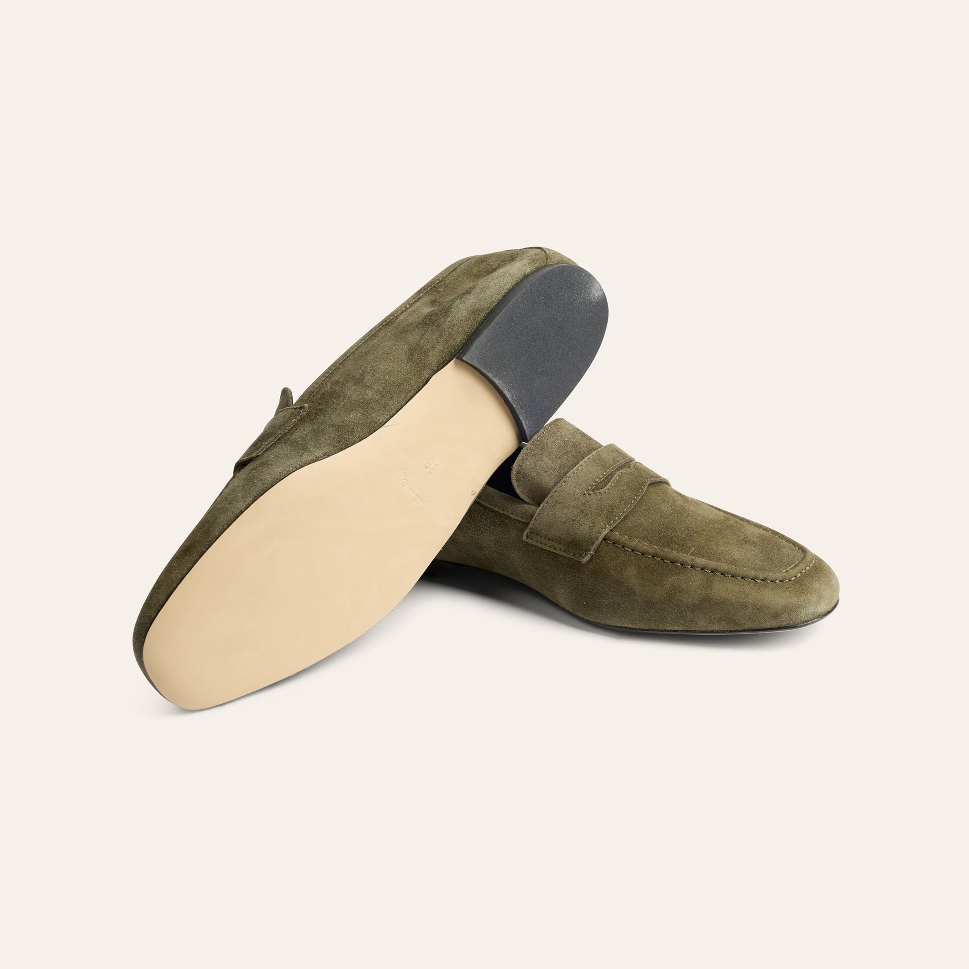 Lodi Due - Army Green Suede