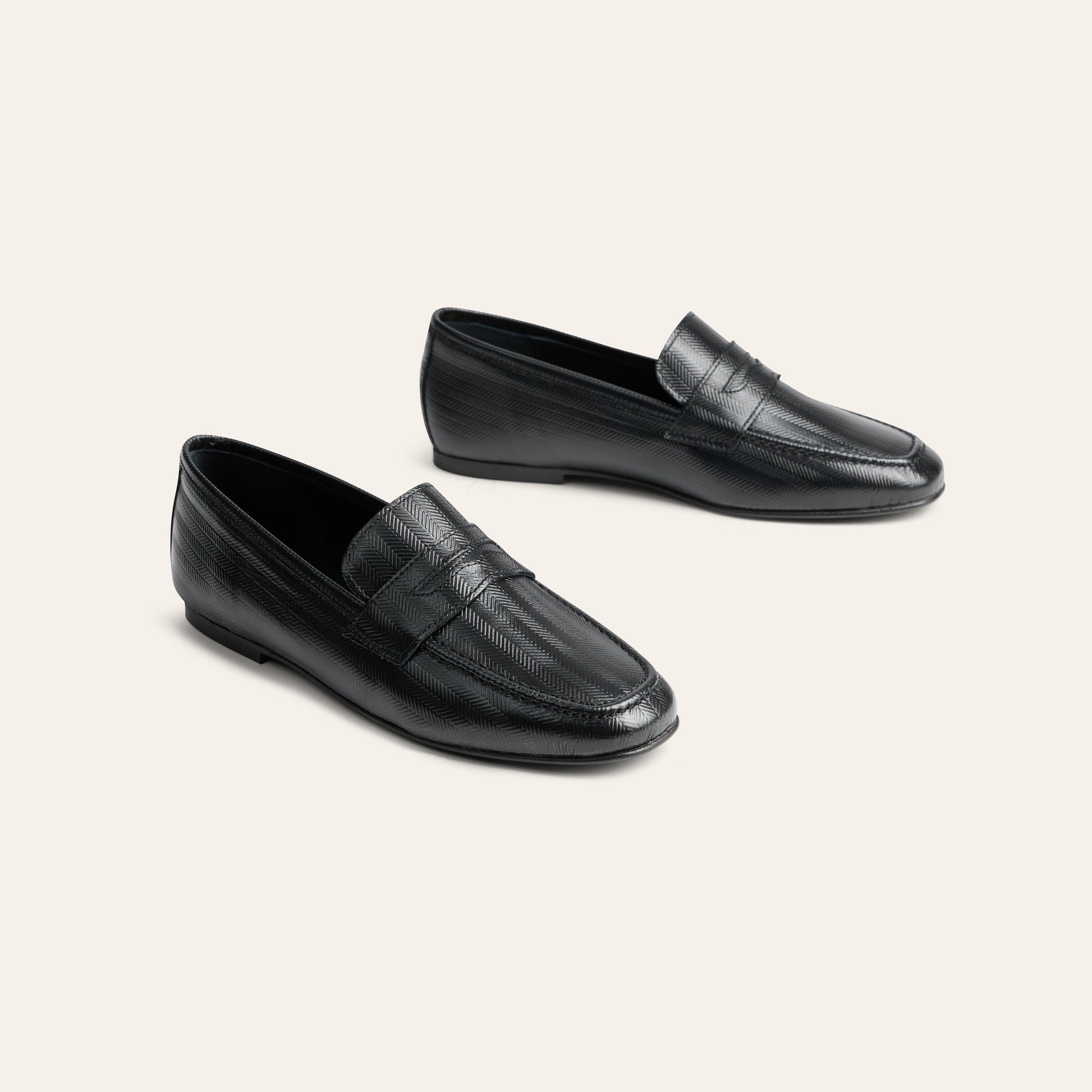 Lodi Due - Black Herringbone