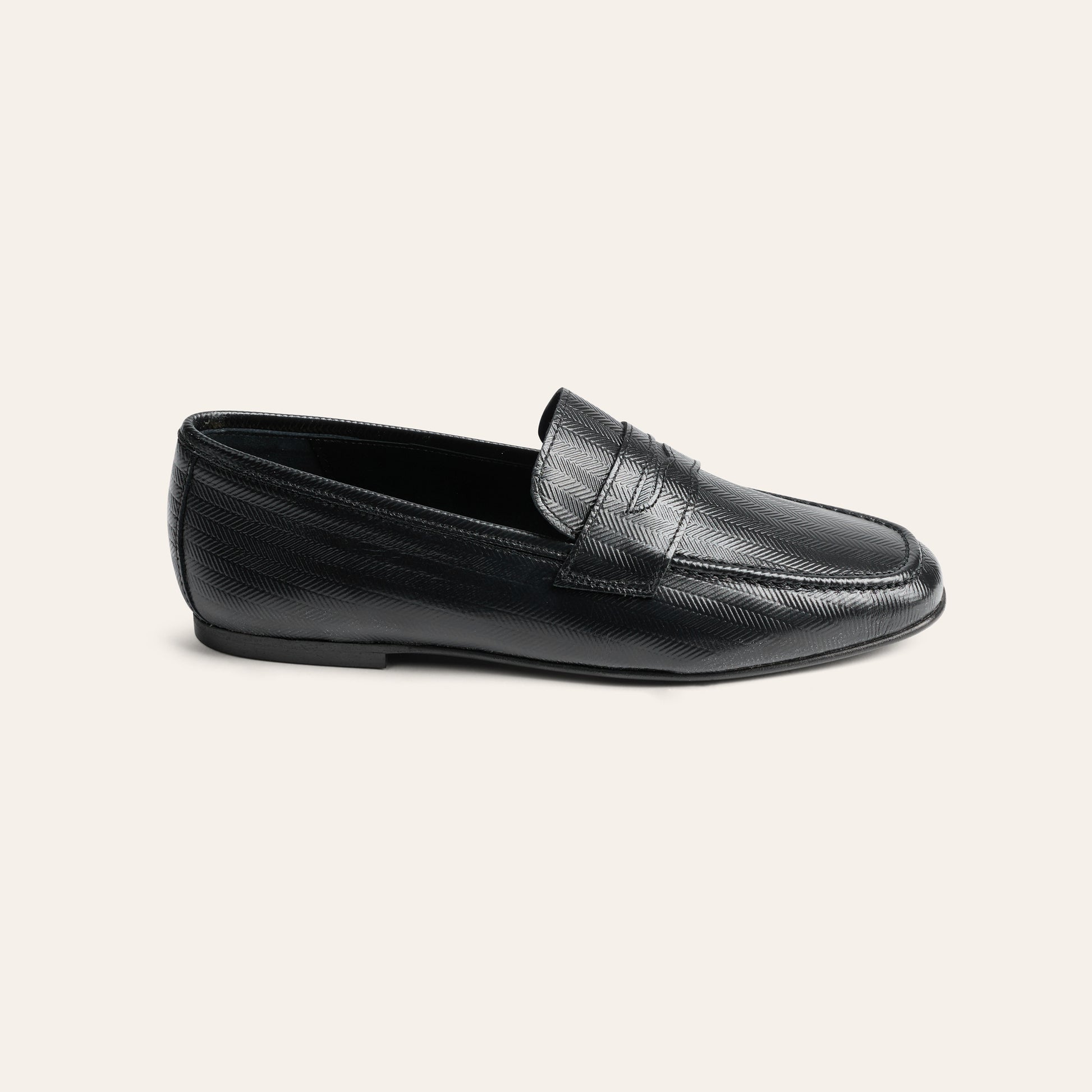 Lodi Due - Black Herringbone