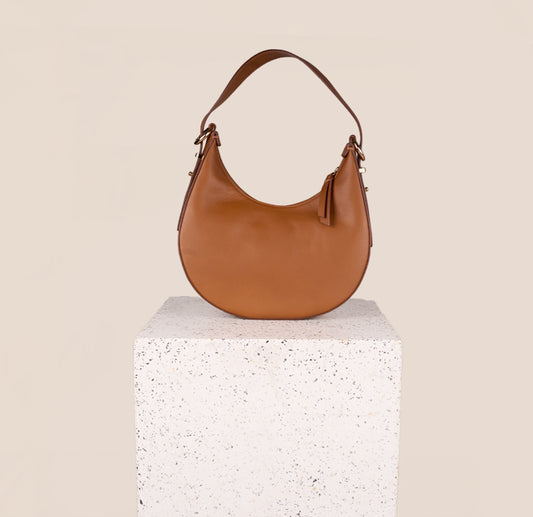 Luna Caramel Leather Bag