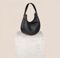 Load image into Gallery viewer, Black Leather A. Soliani Crossbody Bag
