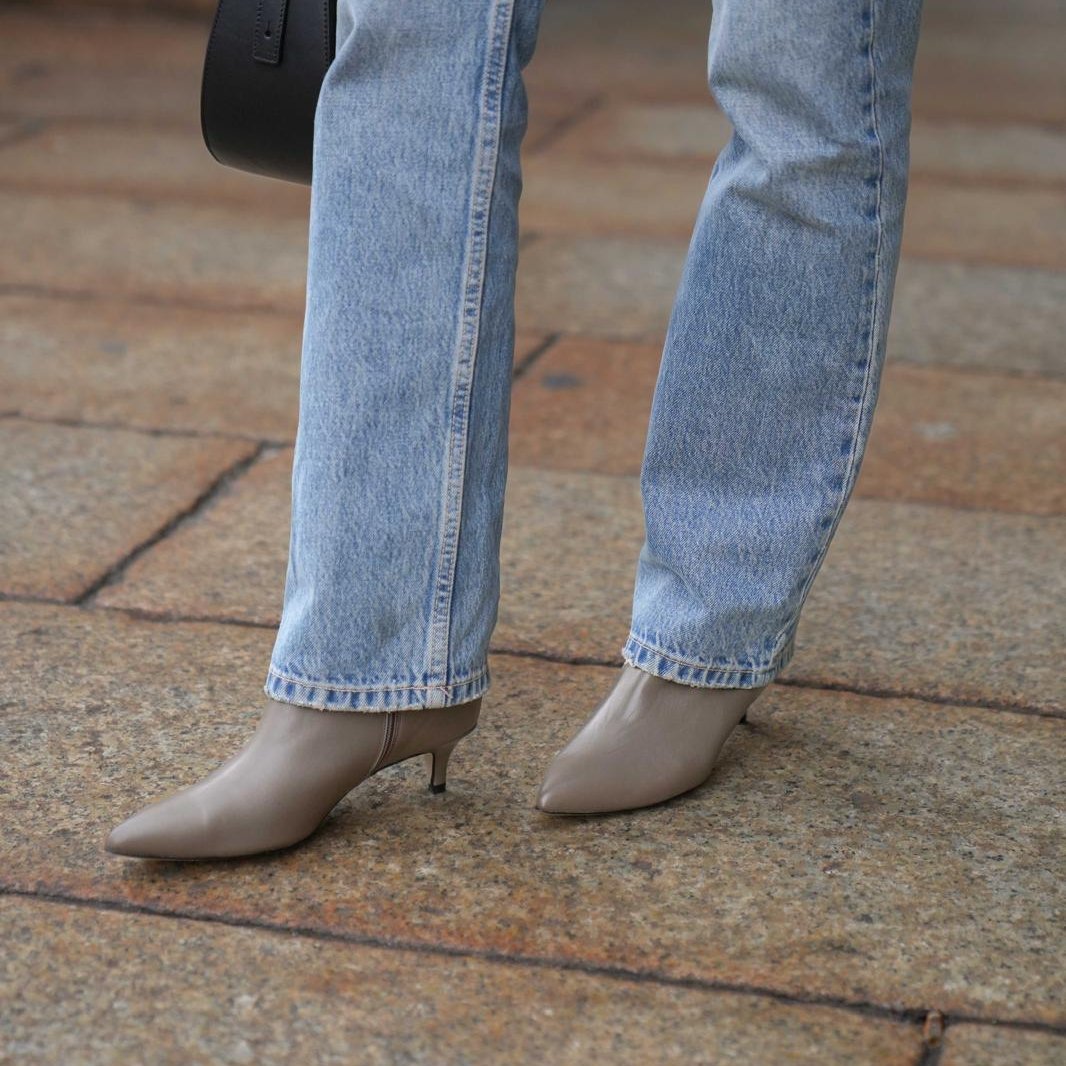 Mantova Taupe Leather Booties 