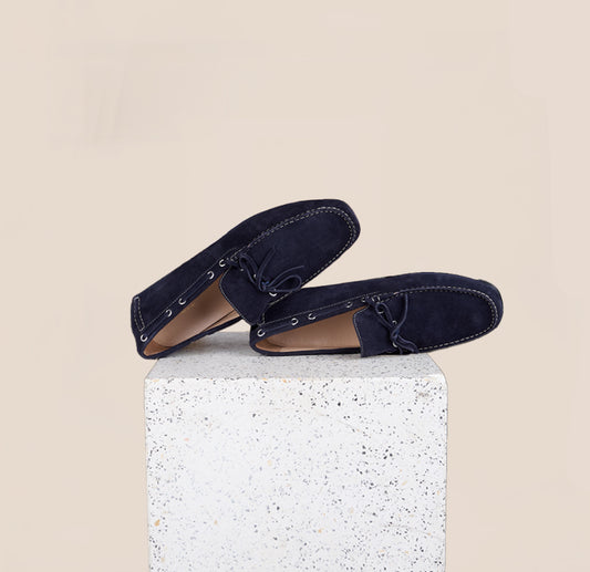 Matteo Driving Shoe - Navy Suede