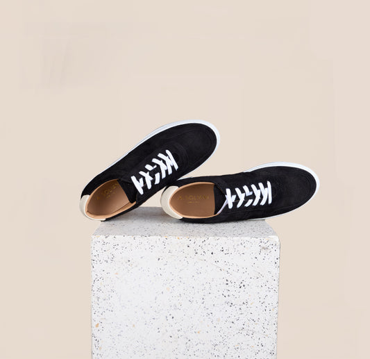 Palermo Black Suede Men Sneakers