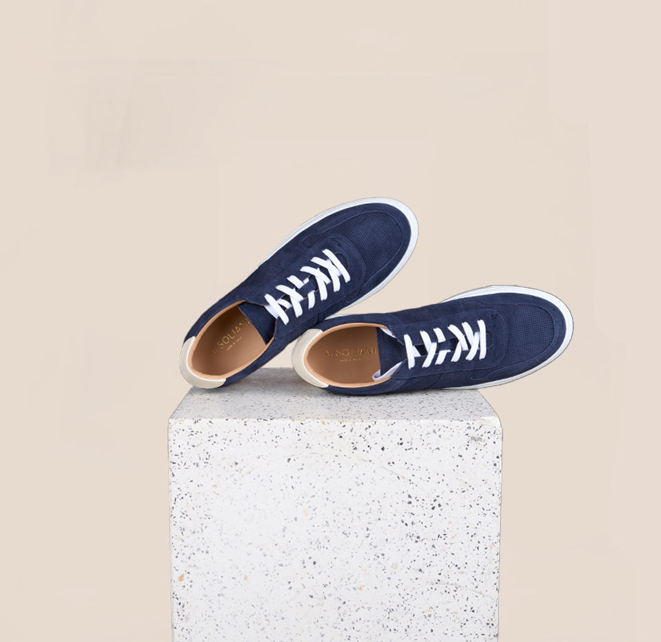 Palermo Navy Suede Sneakers 