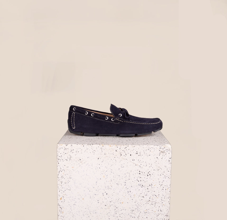 Matteo Driving Shoe - Navy Suede