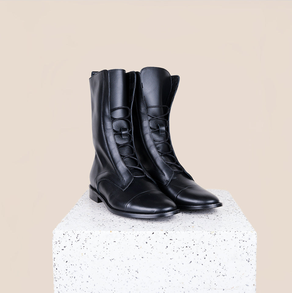 Milano - Black Leather 38.5 - Italian Leather Boots Milano - Black Leather 38.5 - Italian Leather Boots